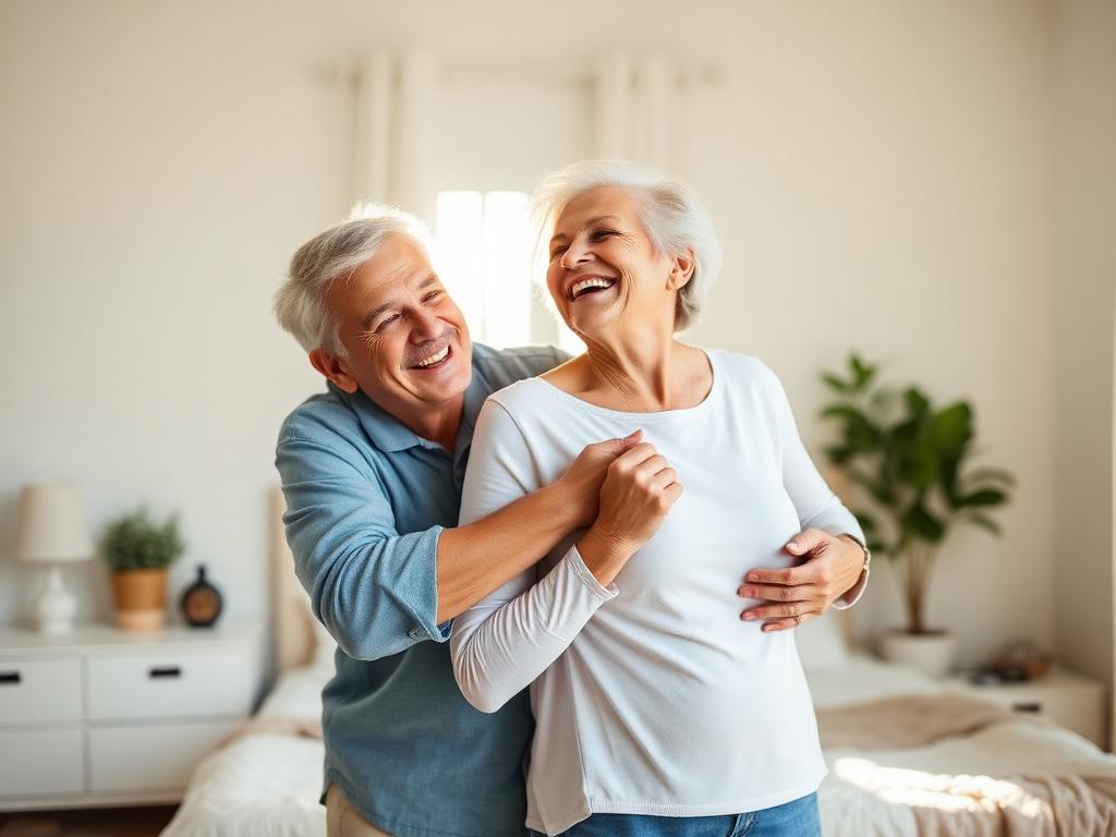Pareja feliz y llena de complicidad